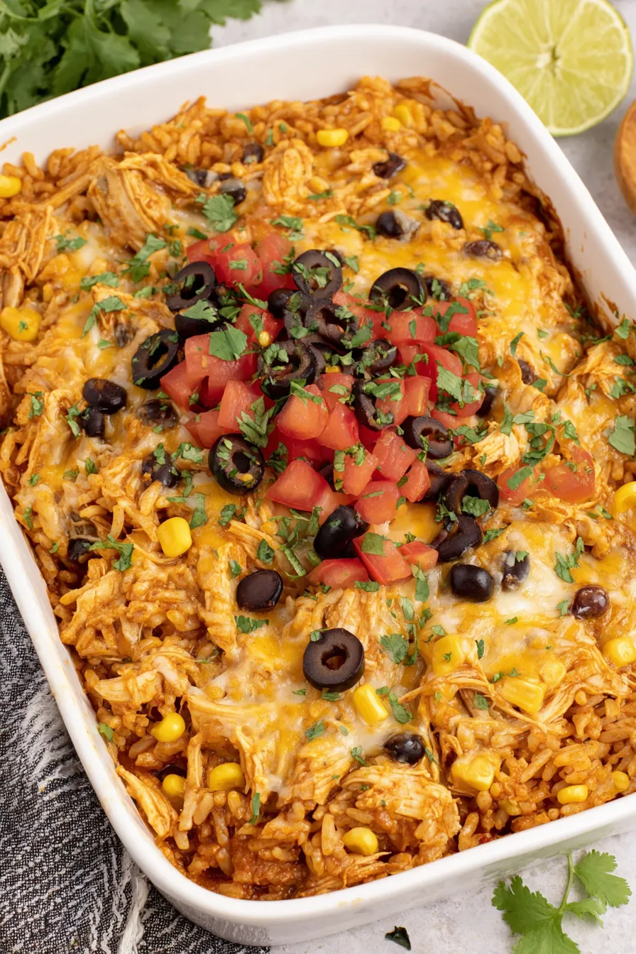 Close up of cheesy casserole scoop