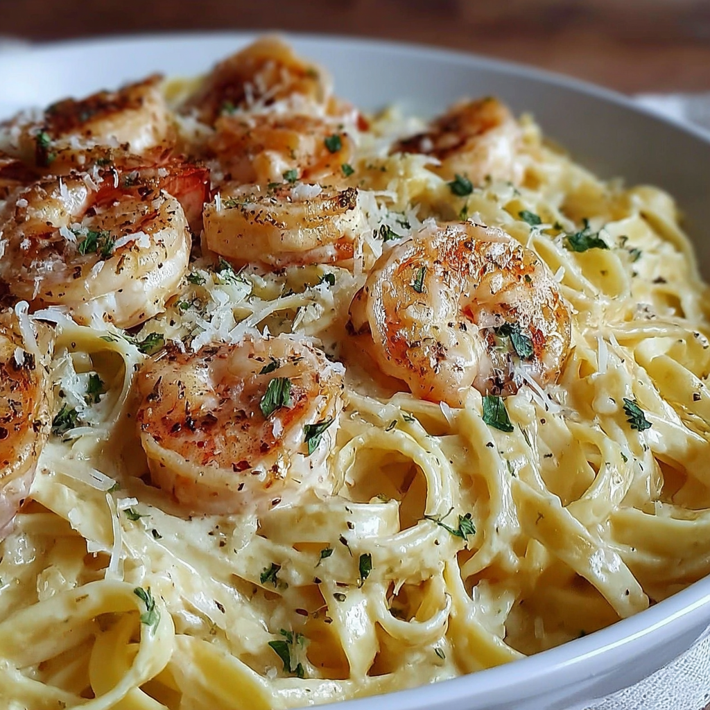 Creamy Shrimp Alfredo Pasta