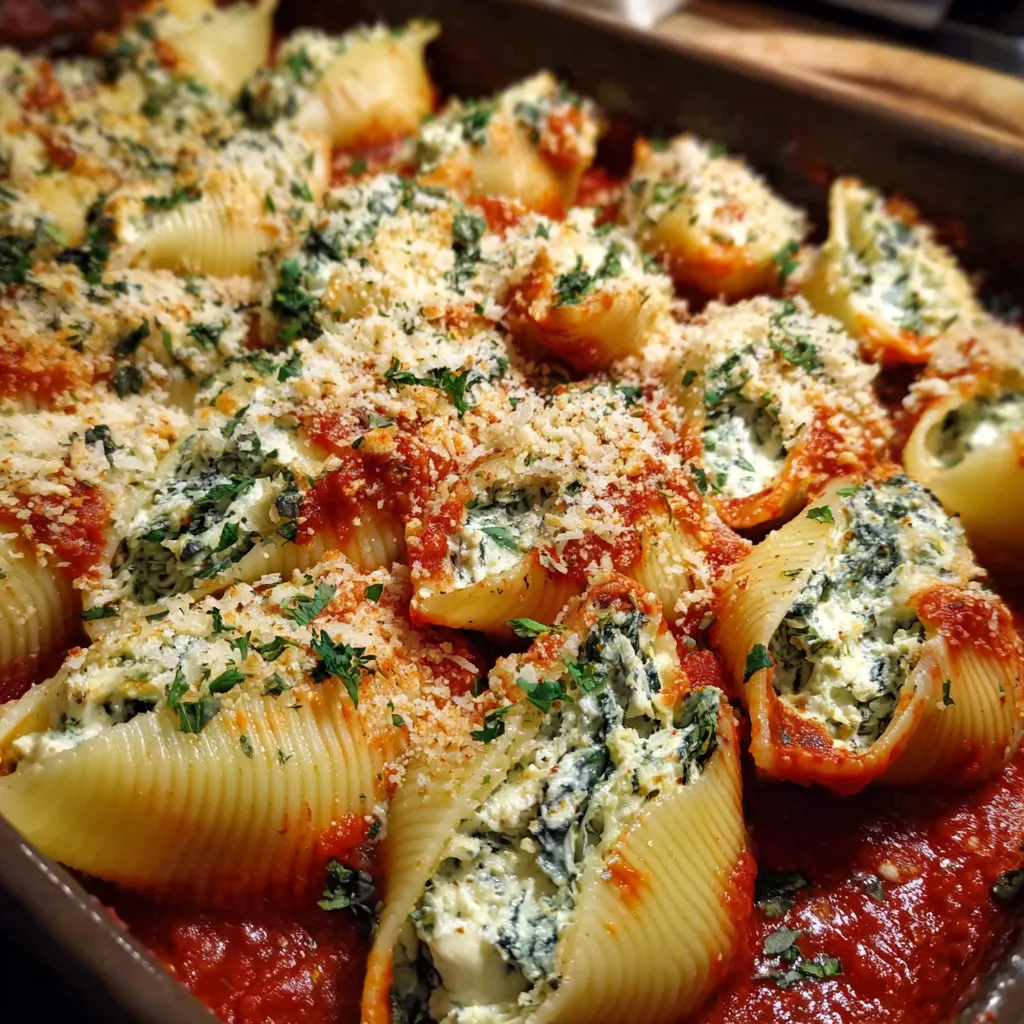 Spinach and Ricotta Stuffed Shells