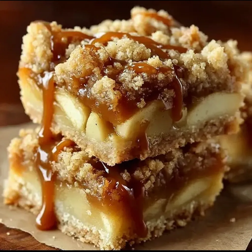 Salted Caramel Apple Crumble Bars