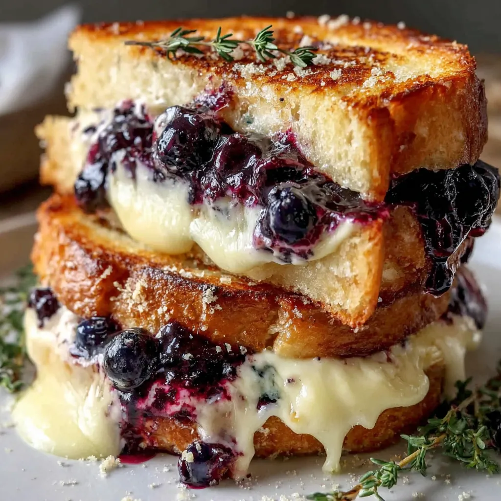 Crispy Blueberry Grilled Cheese
