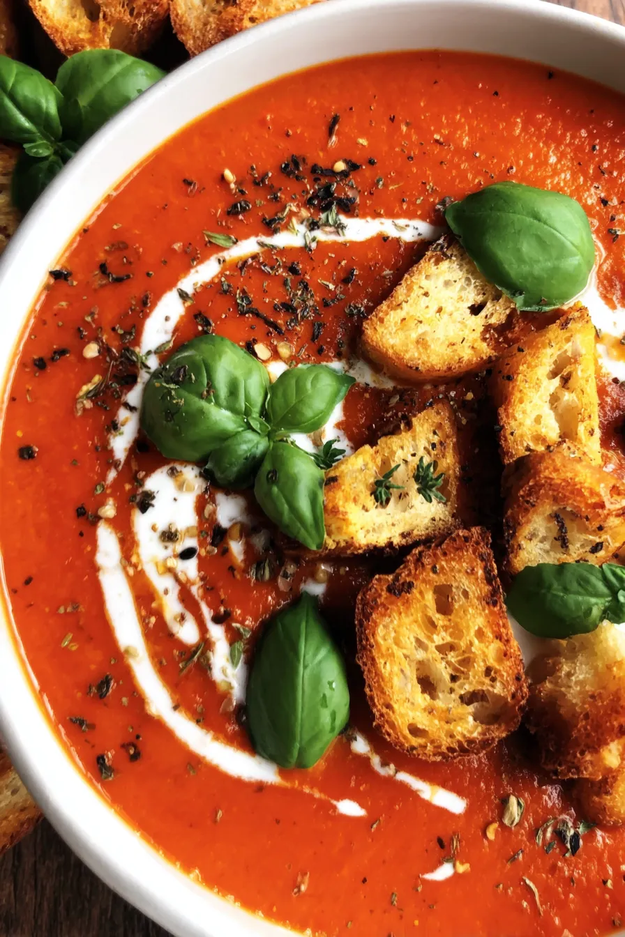 Roasted tomatoes and pepper on a baking sheet