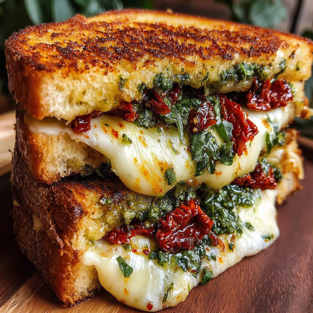 Sun-Dried Tomato Bacon Pesto Grilled Cheese