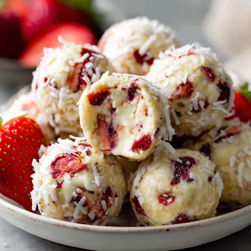 Strawberry Cheesecake Protein Balls