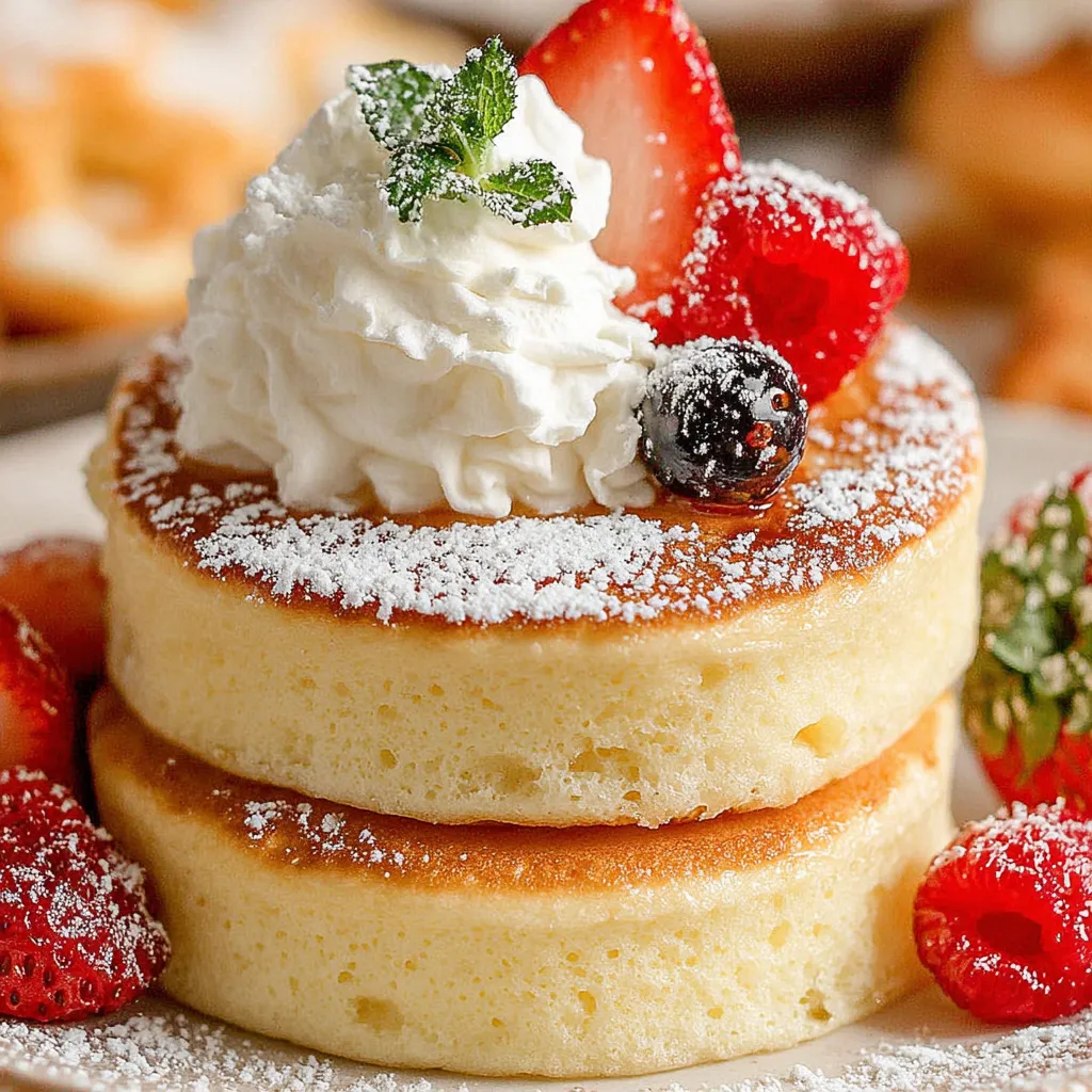 Fluffy Japanese Soufflé Pancakes