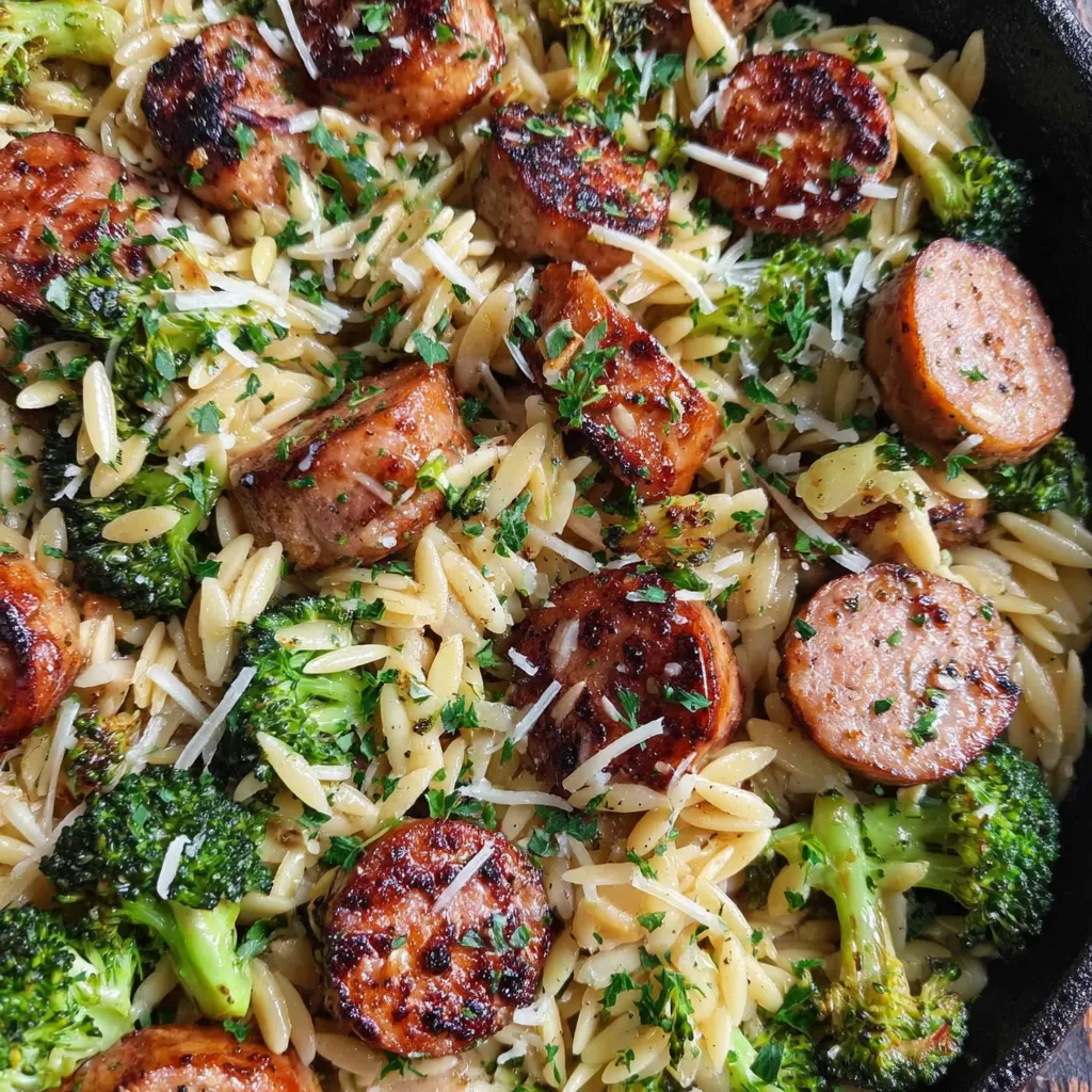 Chicken Sausage Broccoli Orzo