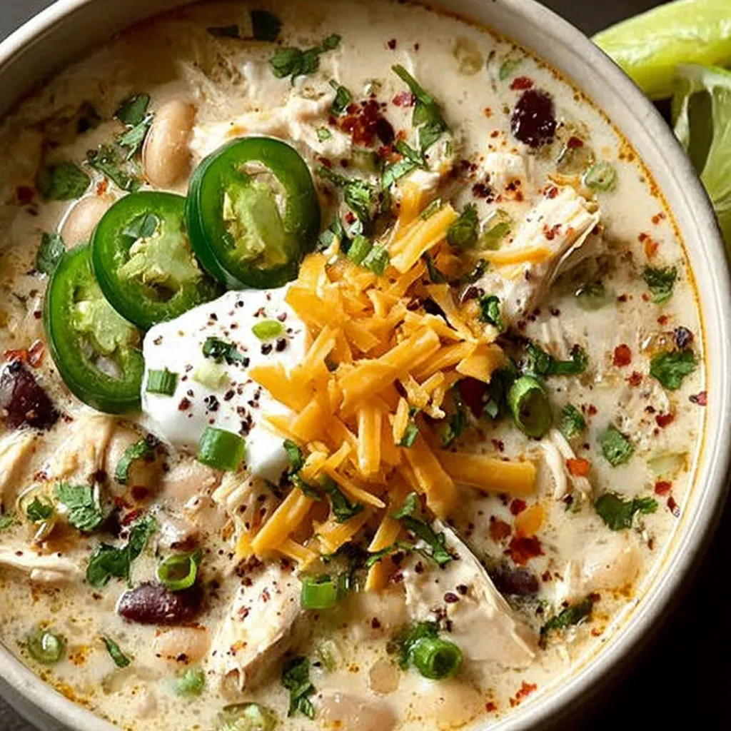 White Chicken Chili with Cream Cheese