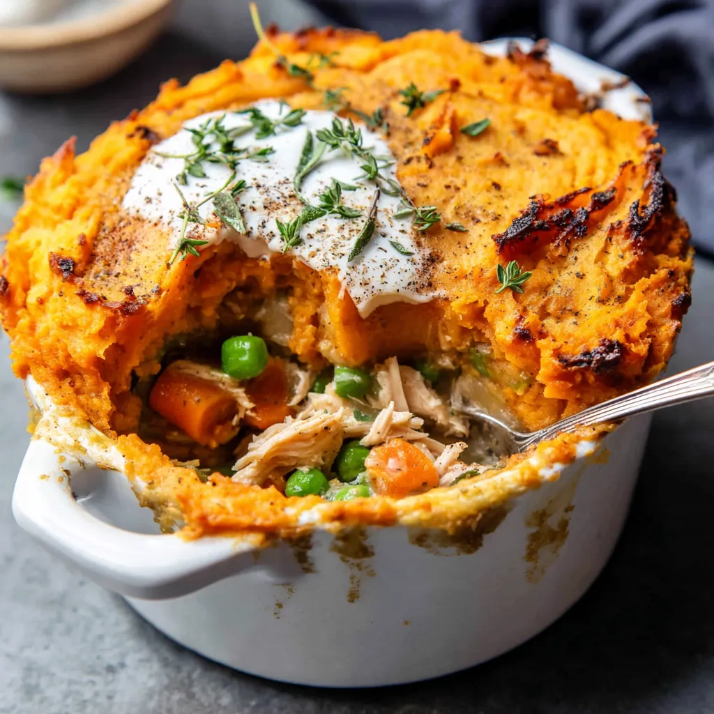 Turkey Mashed Potato Pot Pie