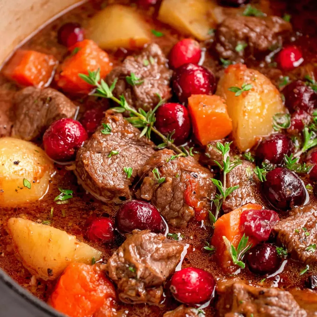 Cranberry Apple Beef Stew