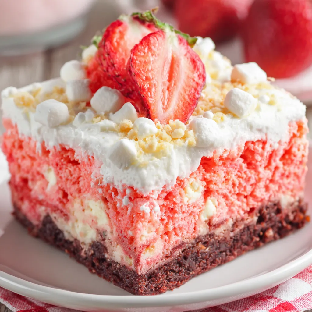 Strawberry Crunch Brownies