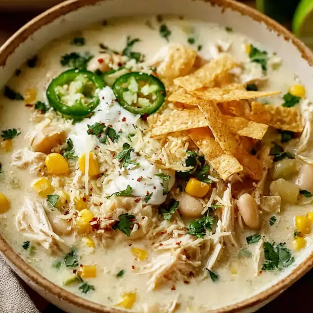 Creamy White Chicken Enchilada Soup