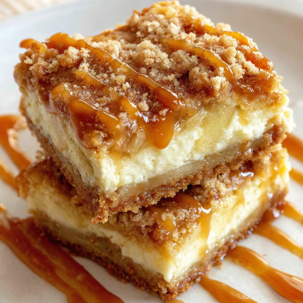 Caramel Apple Cheesecake Bars