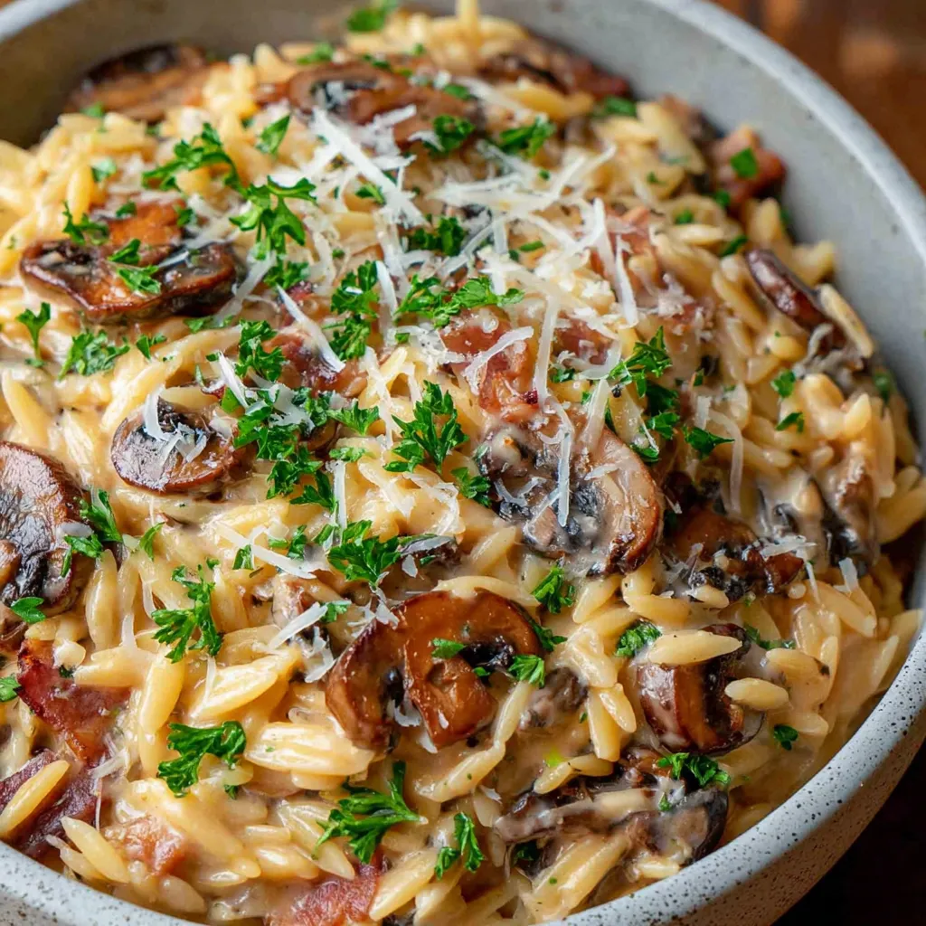 Creamy Mushroom Orzo
