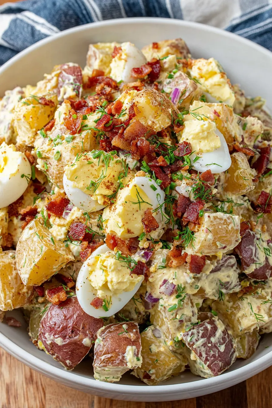 Roasted potato cubes on a baking sheet