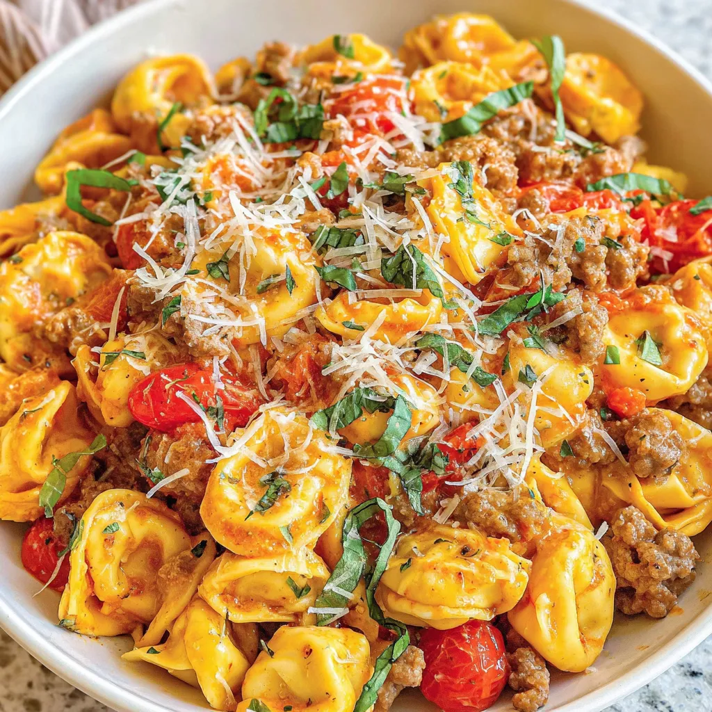 One Pot Sausage and Tortellini