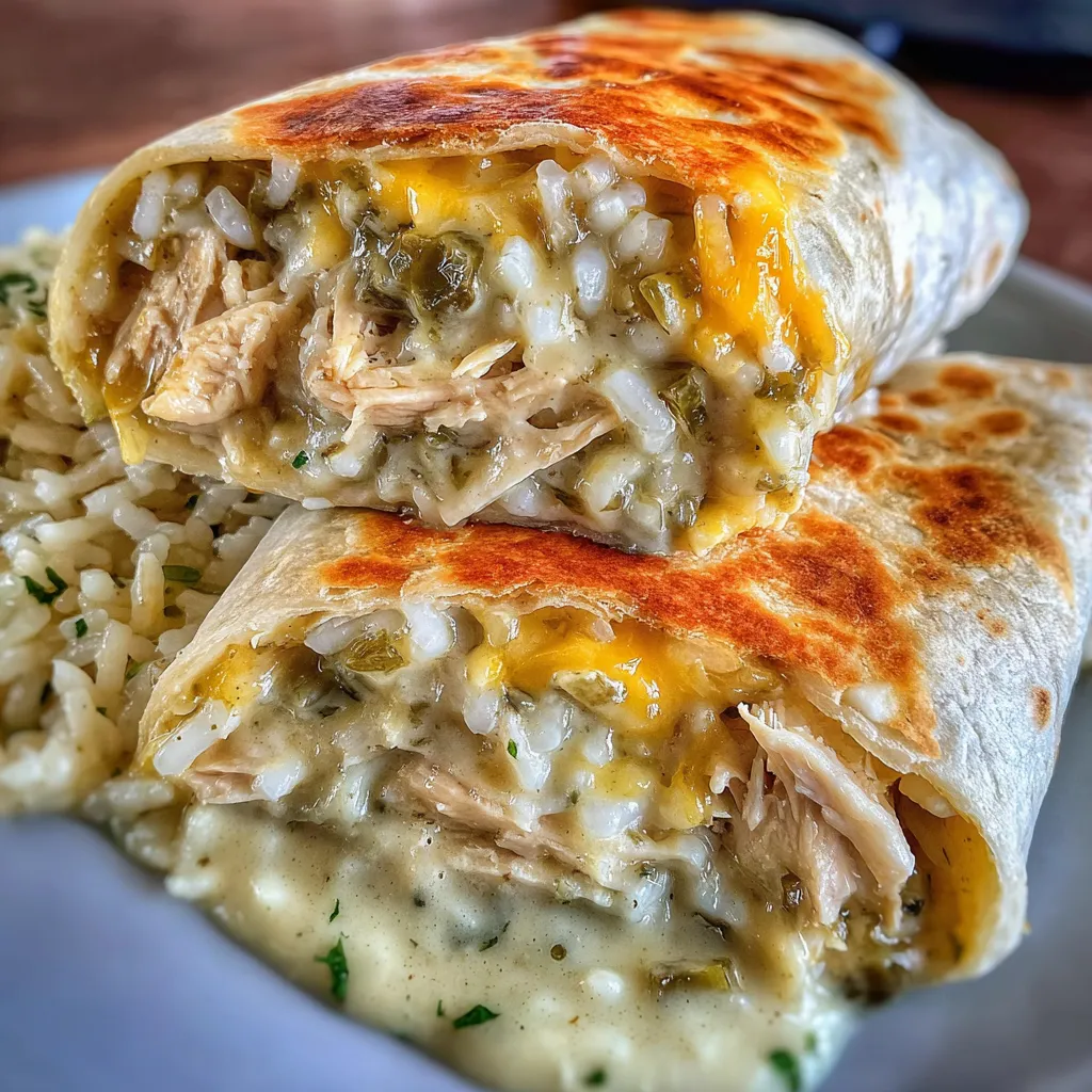 Smoked Chicken Green Chile Burrito