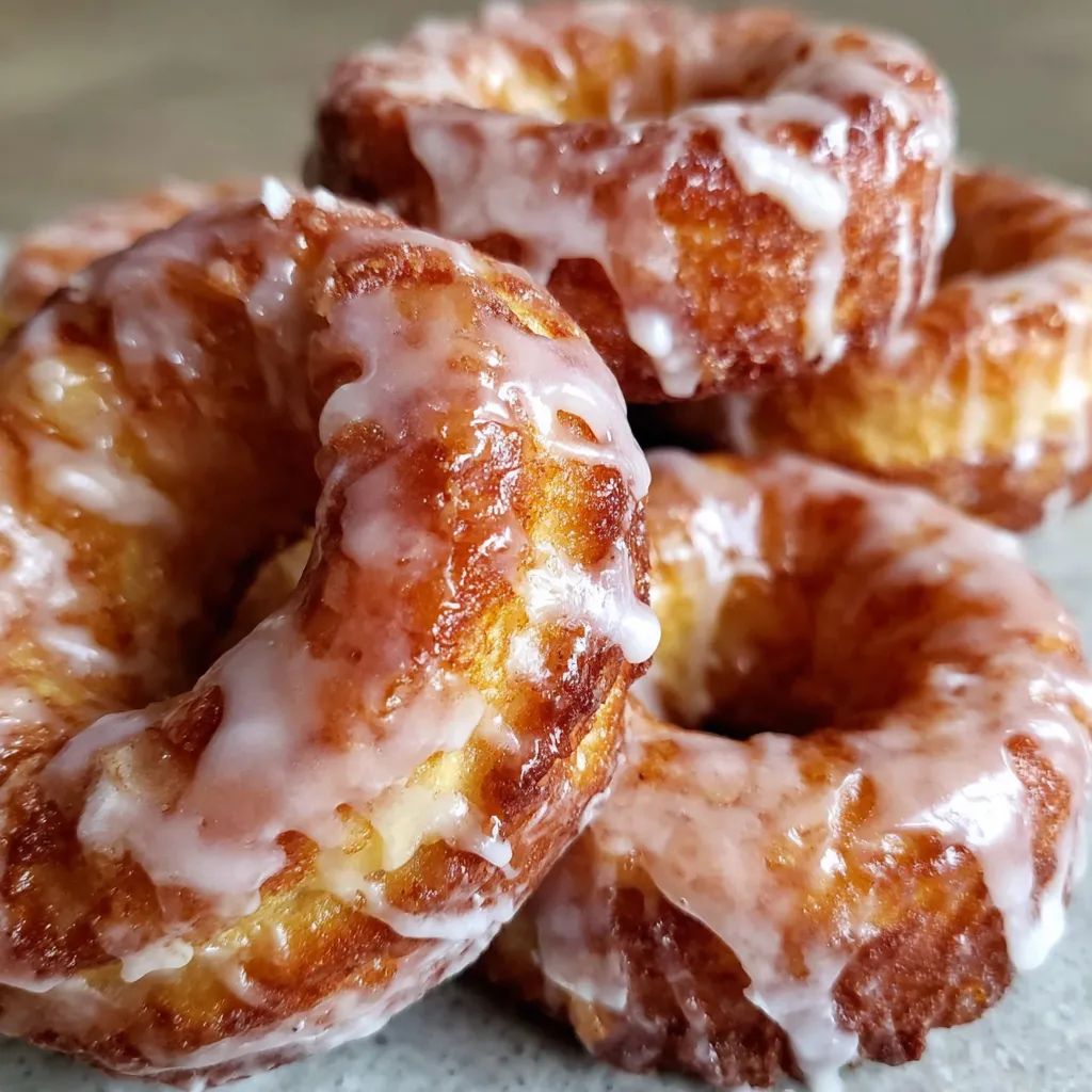 Baked Apple Donuts with Glaze