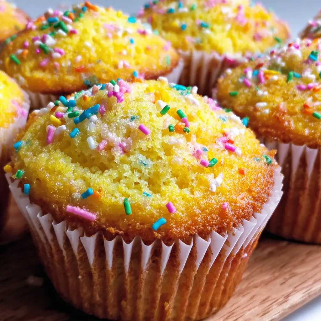 Funfetti Cornbread Muffins with Rainbow Sprinkles