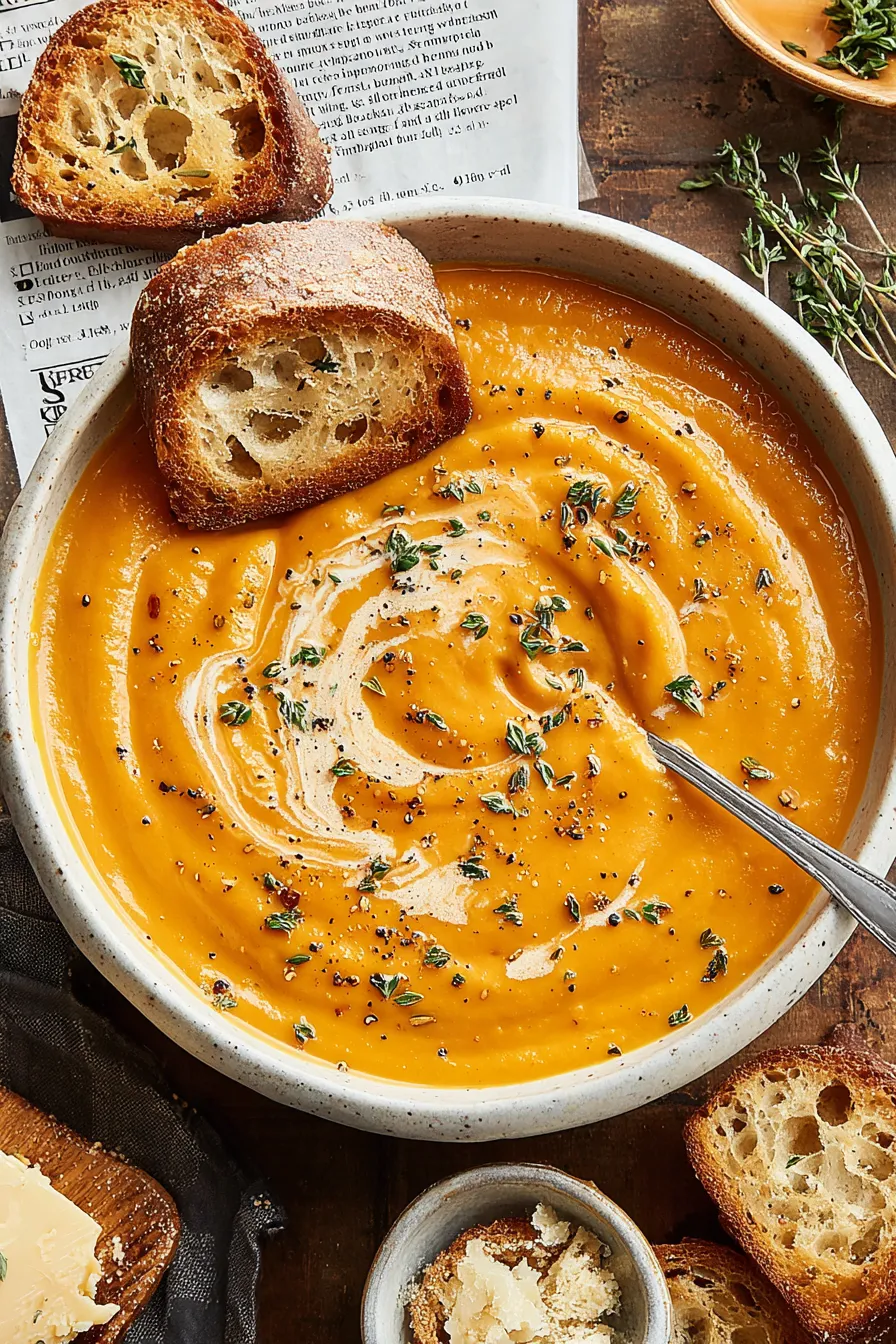 Roasted butternut squash and potatoes on baking sheet