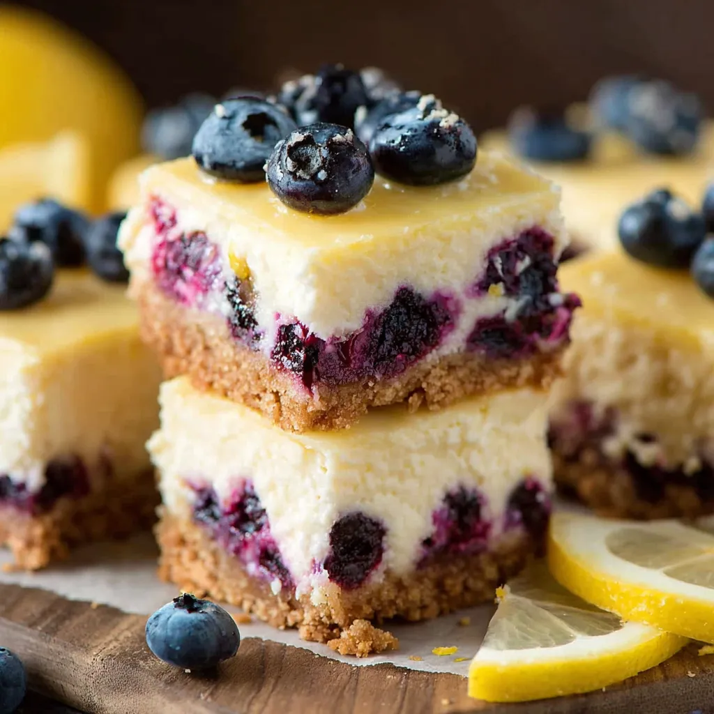 Lemon Blueberry Cheesecake Bars