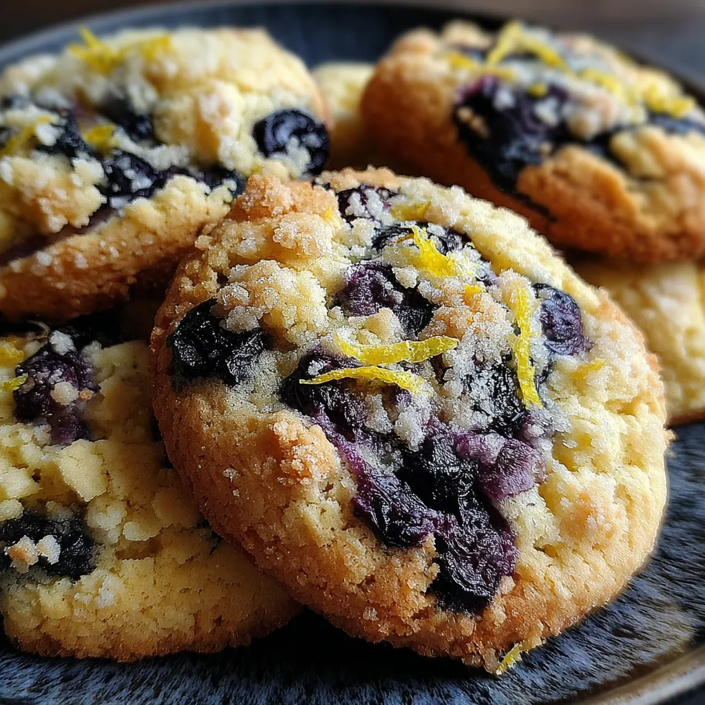 Blueberry Muffin Cookies with Jam-Streusel Tops