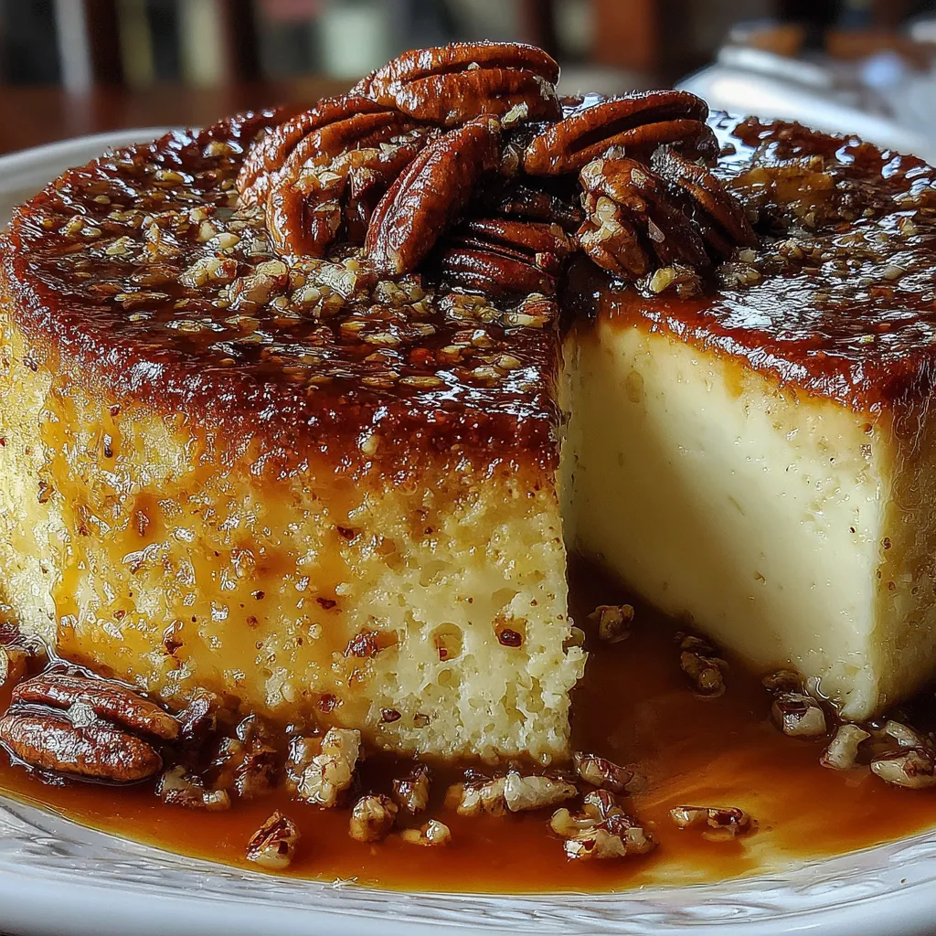 Crème Brûlée Caramel Pecan Cake