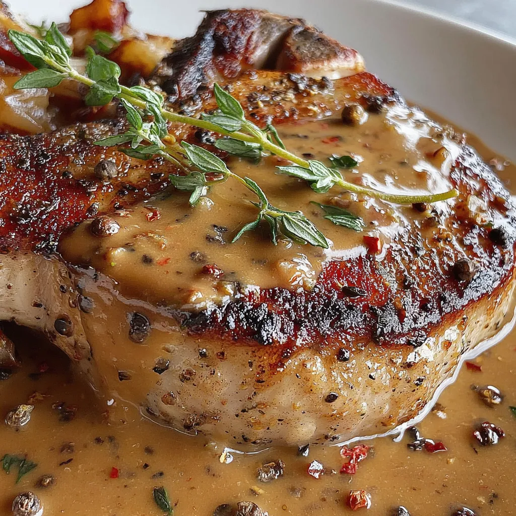 Pork Chops with Peppercorn Sauce