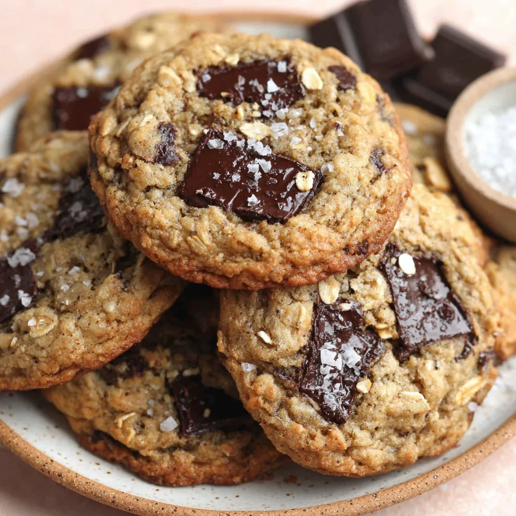 Banana Oat Chocolate Chunk Cookies