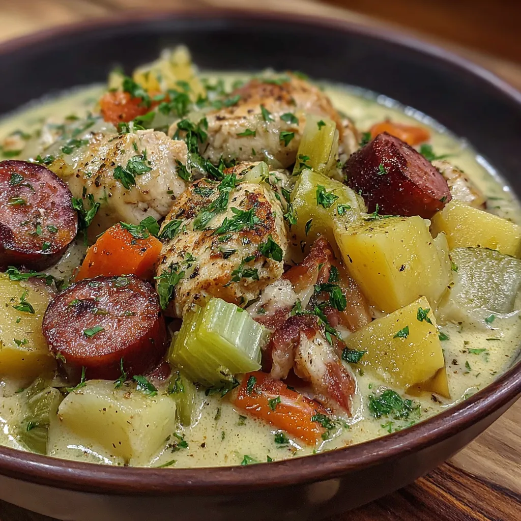 Creamy Chicken Sausage Stew