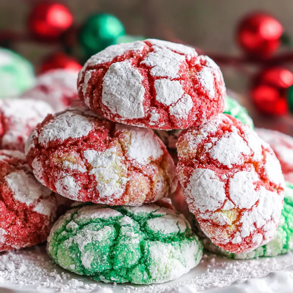 Christmas Crinkle Cookies