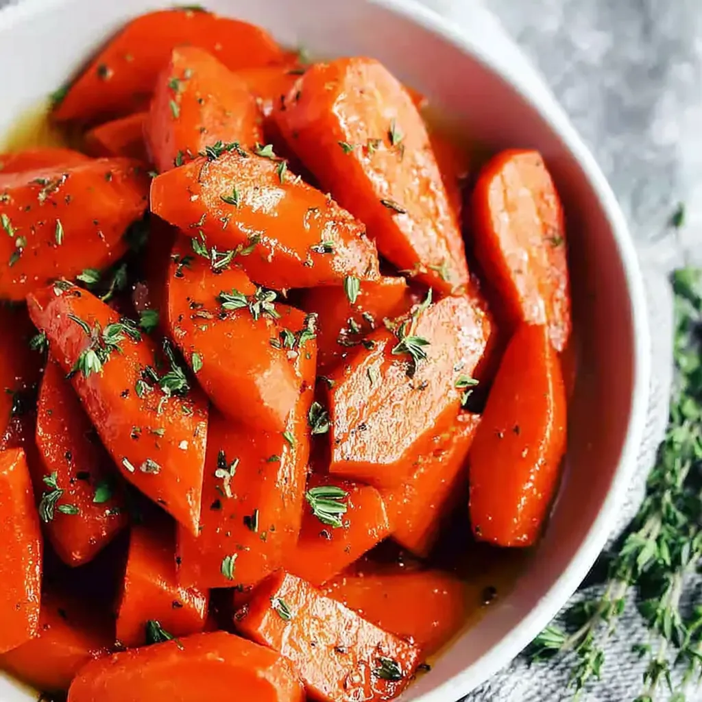 Honey Butter Thyme Crockpot Glazed Carrots