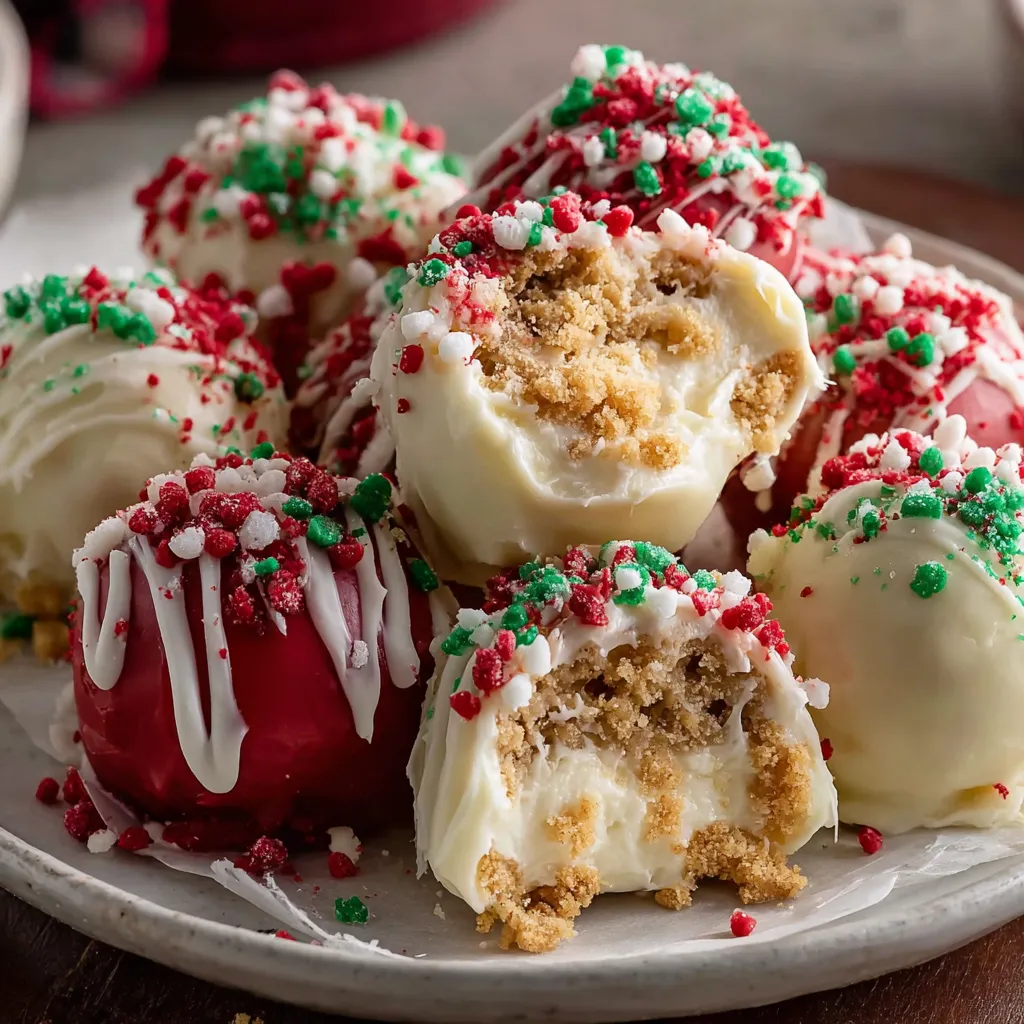 No-Bake Christmas Cheesecake Bites