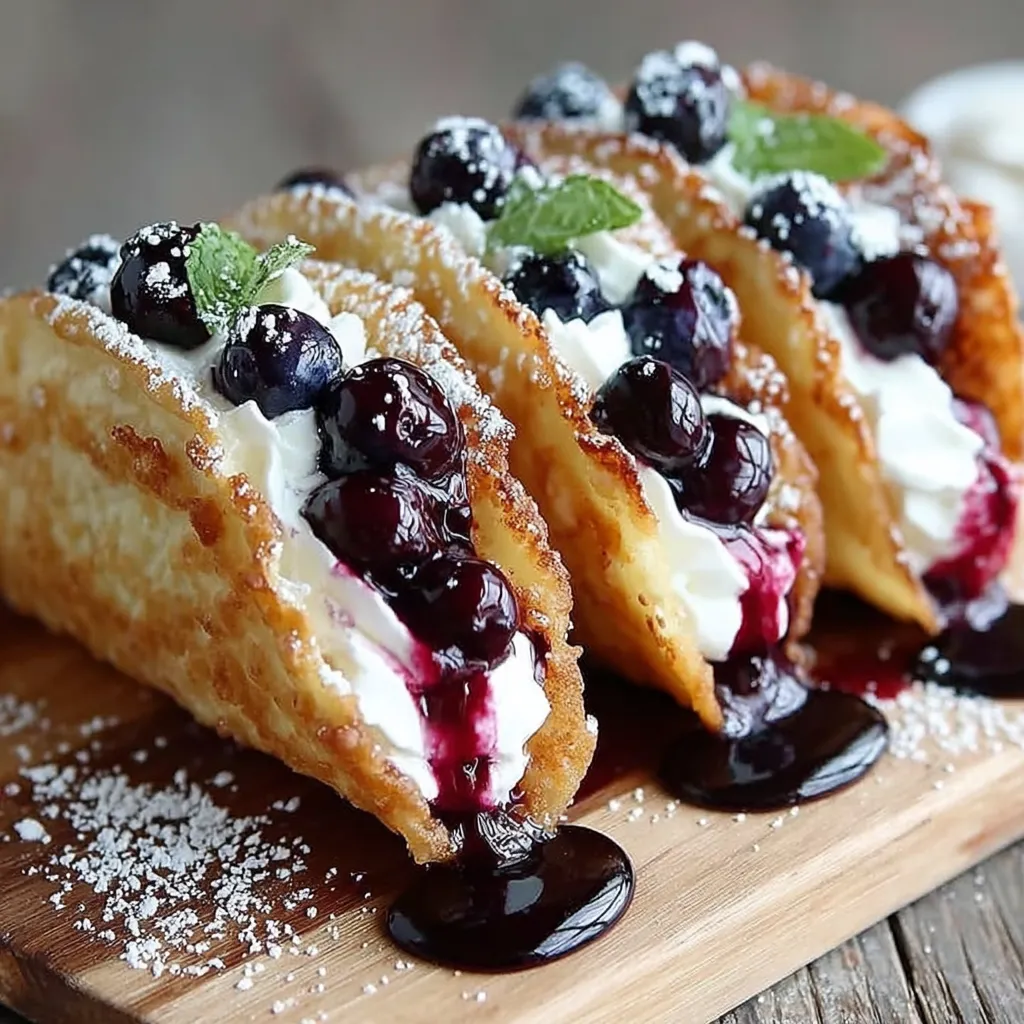 Blueberry Cheesecake Tacos