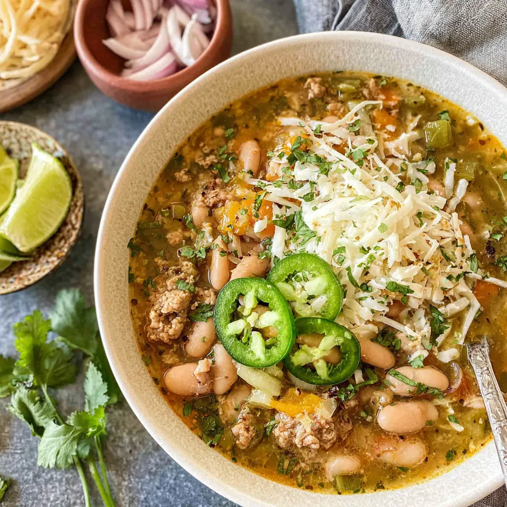 Easy White Bean Turkey Chili Verde