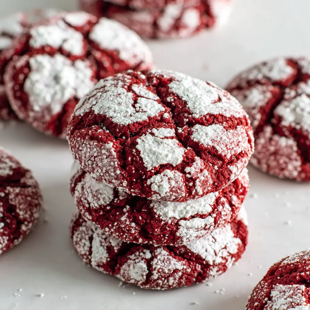 One Bowl 20-Minute Red Velvet Crinkle Cookies