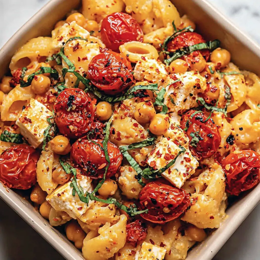 Easy Baked Feta Pasta with Chickpeas