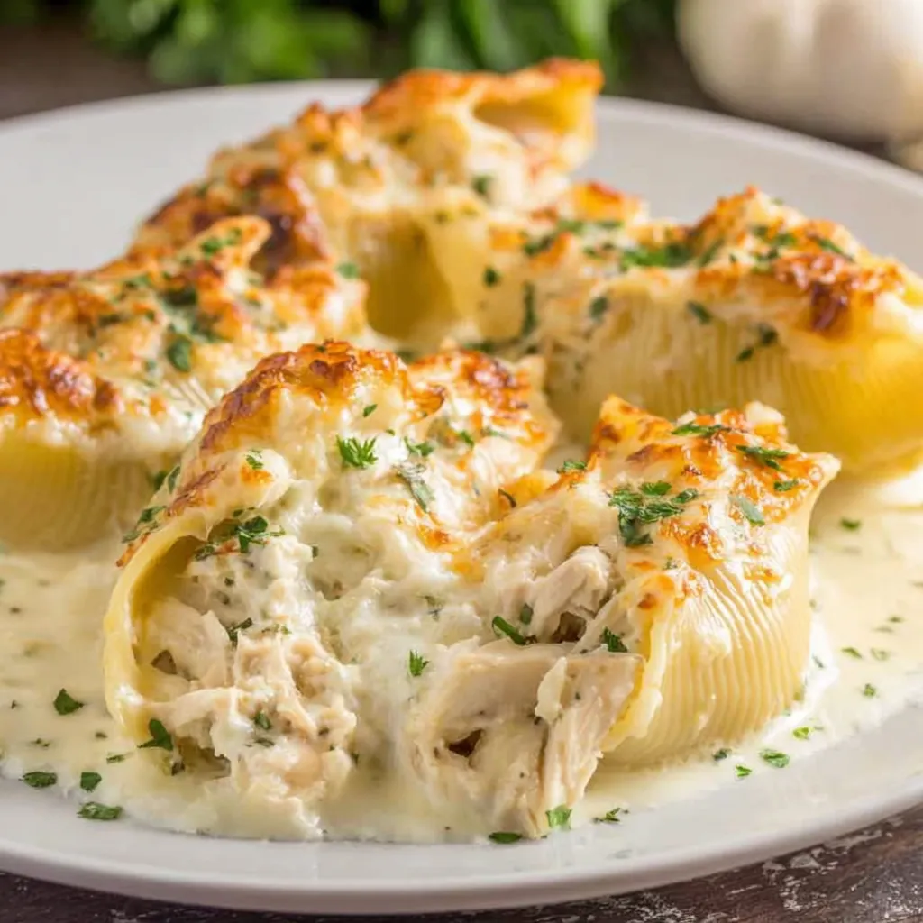 Chicken Alfredo Stuffed Shells