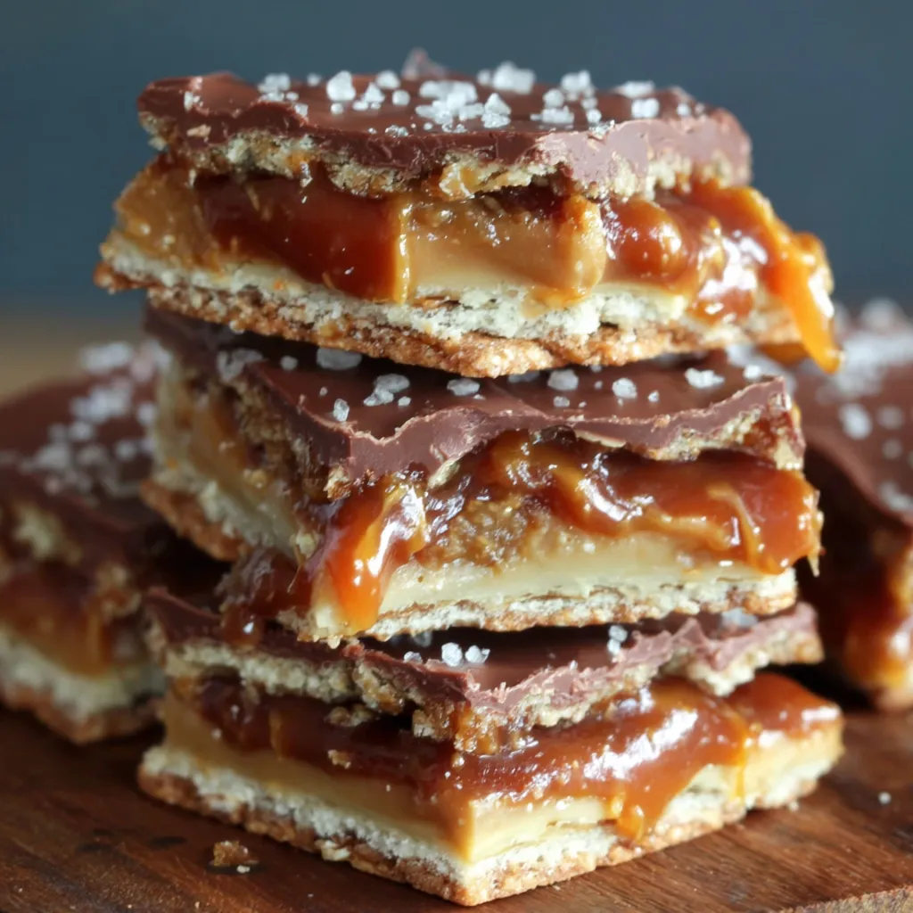 Salted Caramel Cracker Bars