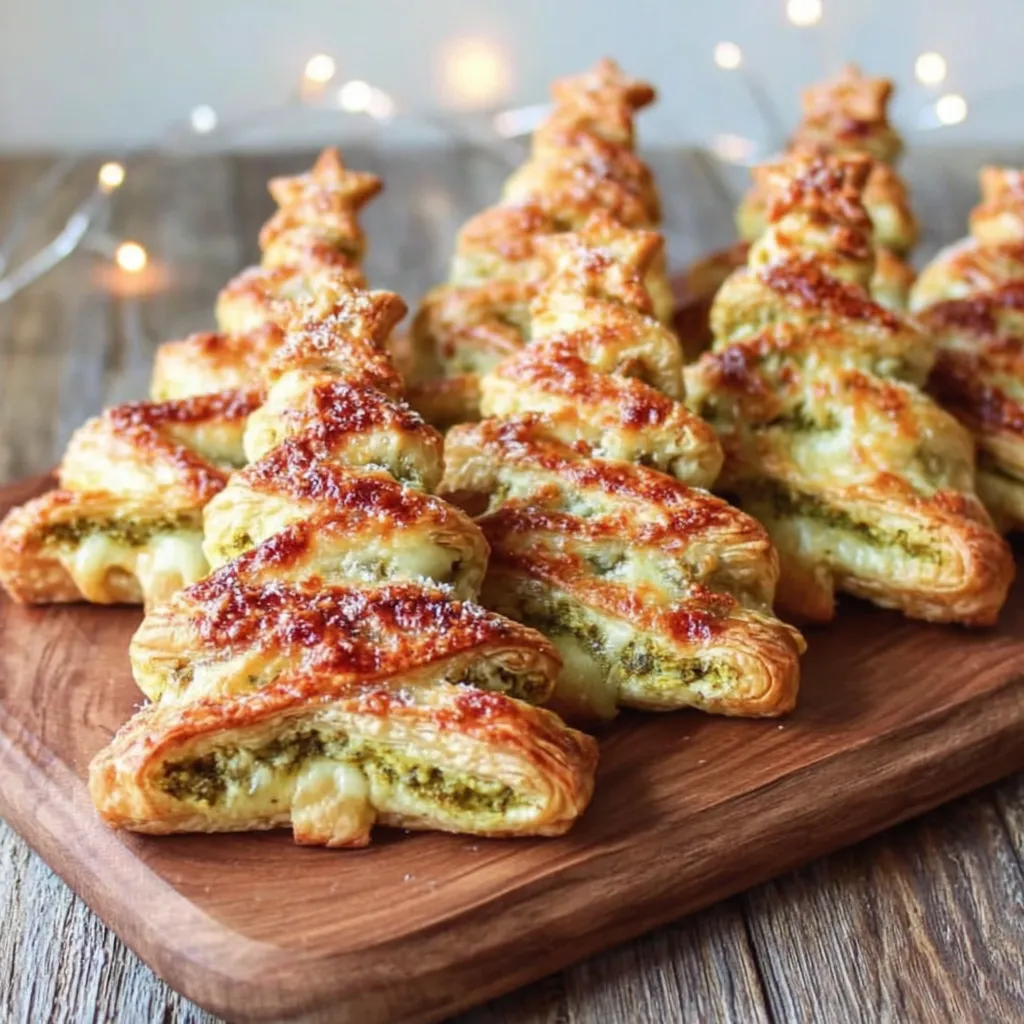 Pesto Puff Pastry Christmas Trees