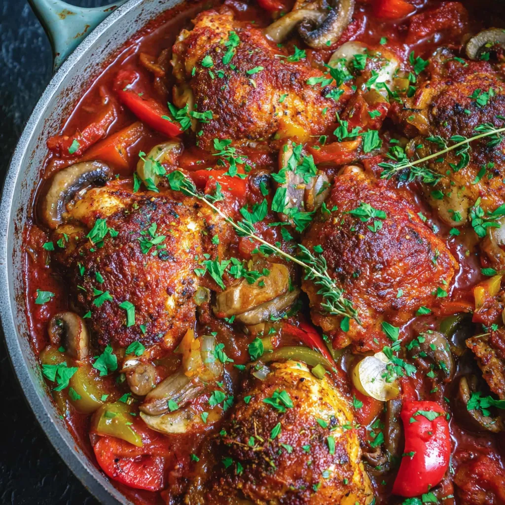 Easy Chicken Cacciatore