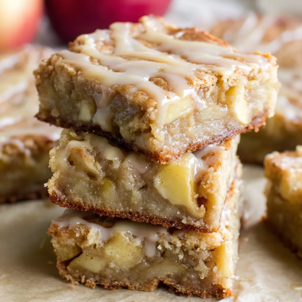 Maple Glazed Apple Blondies