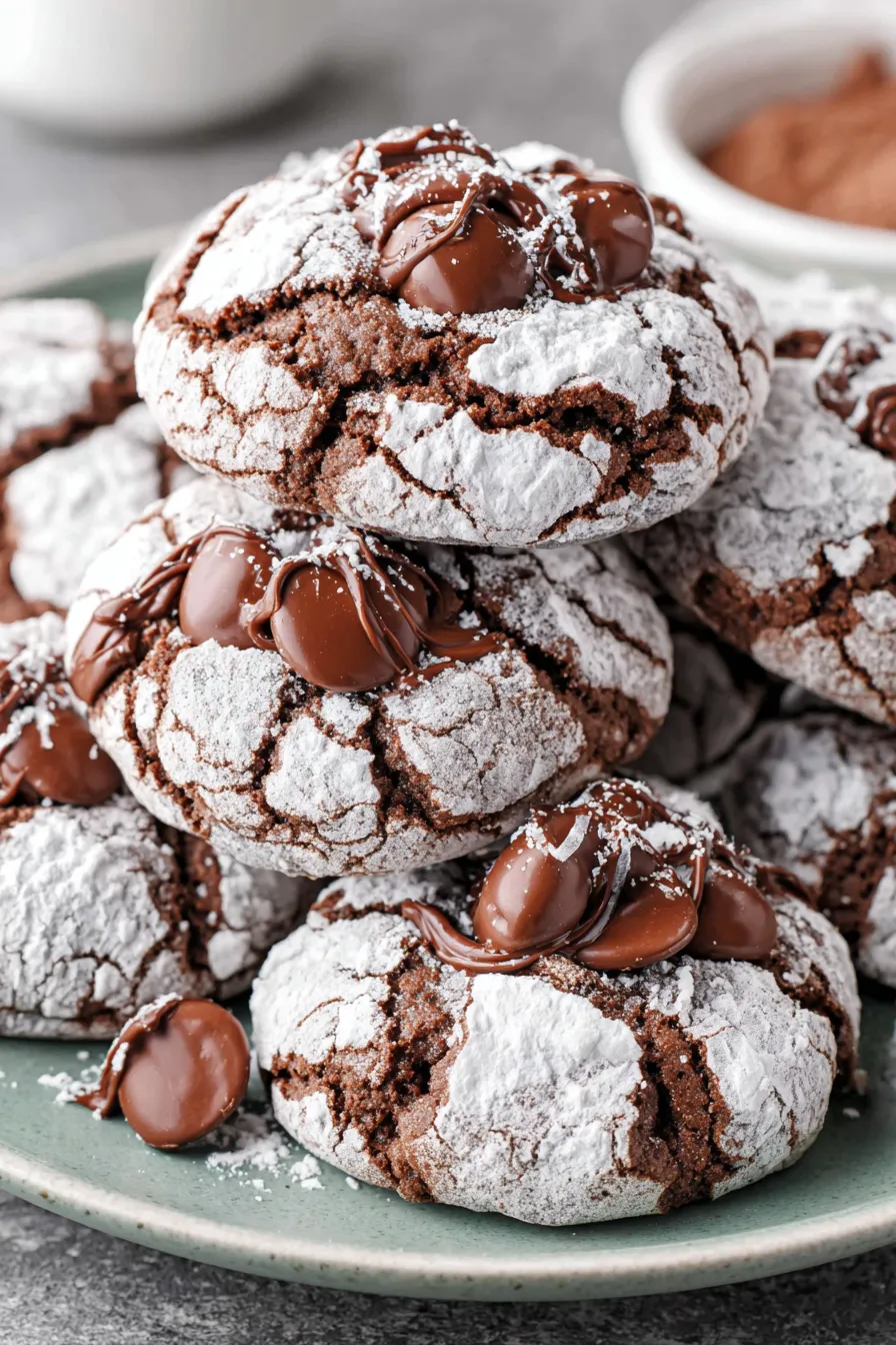 Cookies with Hershey's kisses on baking sheet
