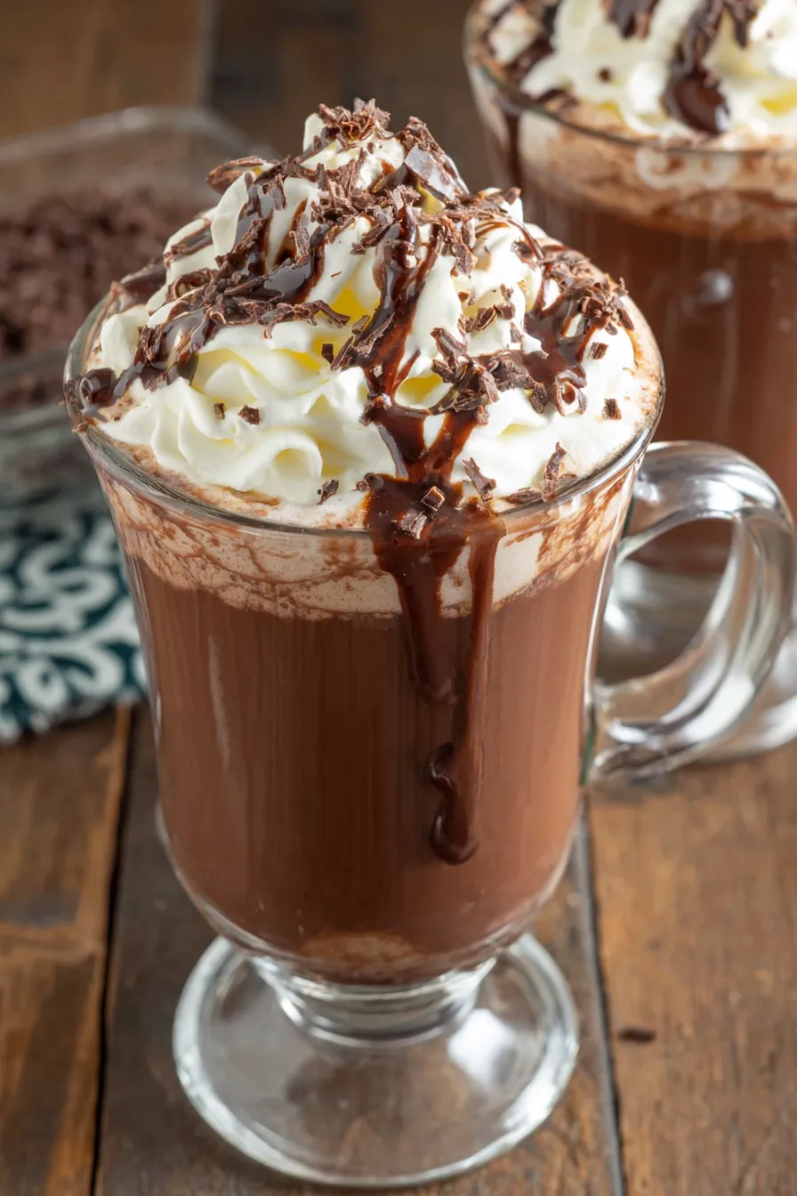 Mug of Baileys hot chocolate with whipped cream
