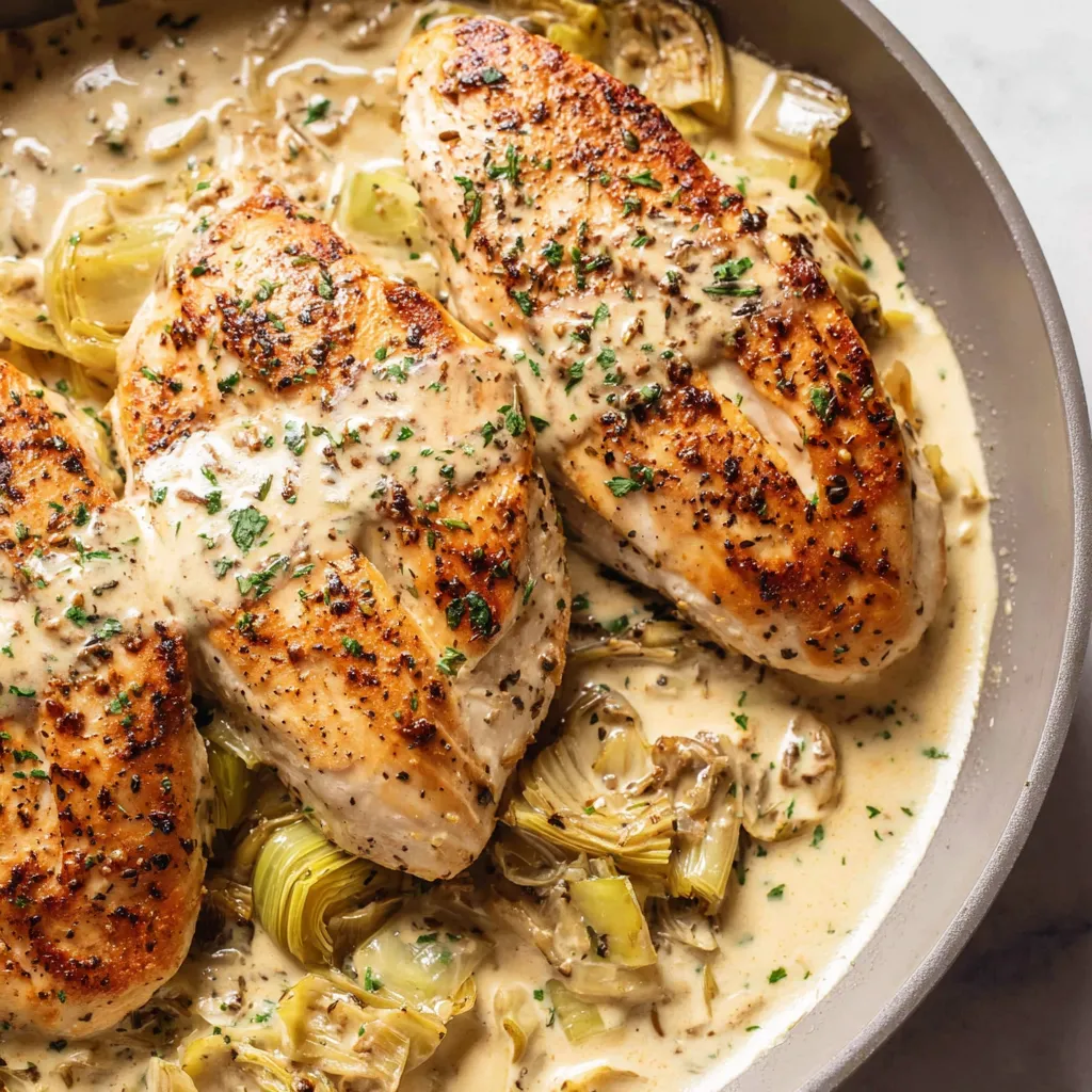 Chicken with Creamy Leek Sauce