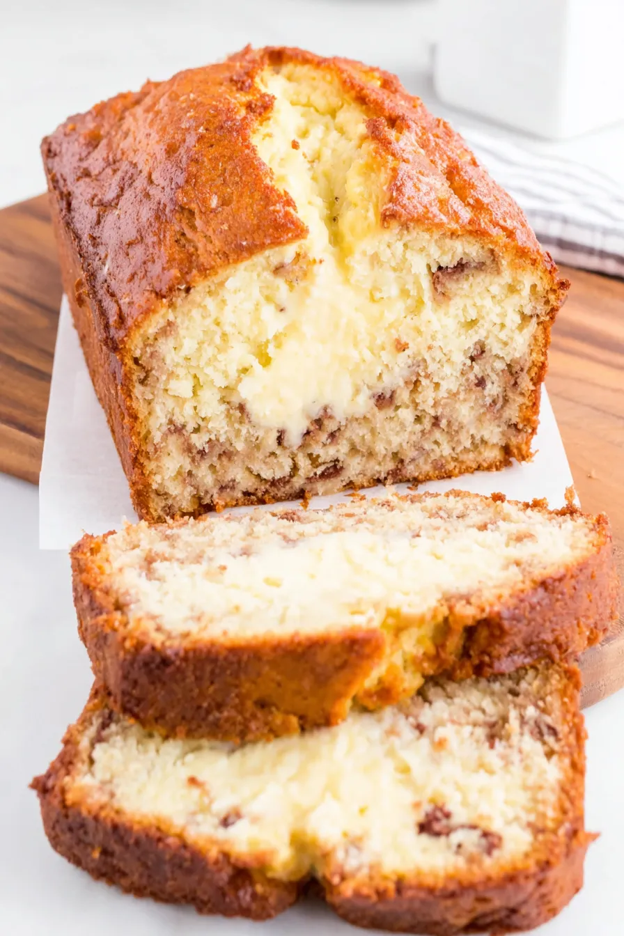 Cream cheese banana bread before baking