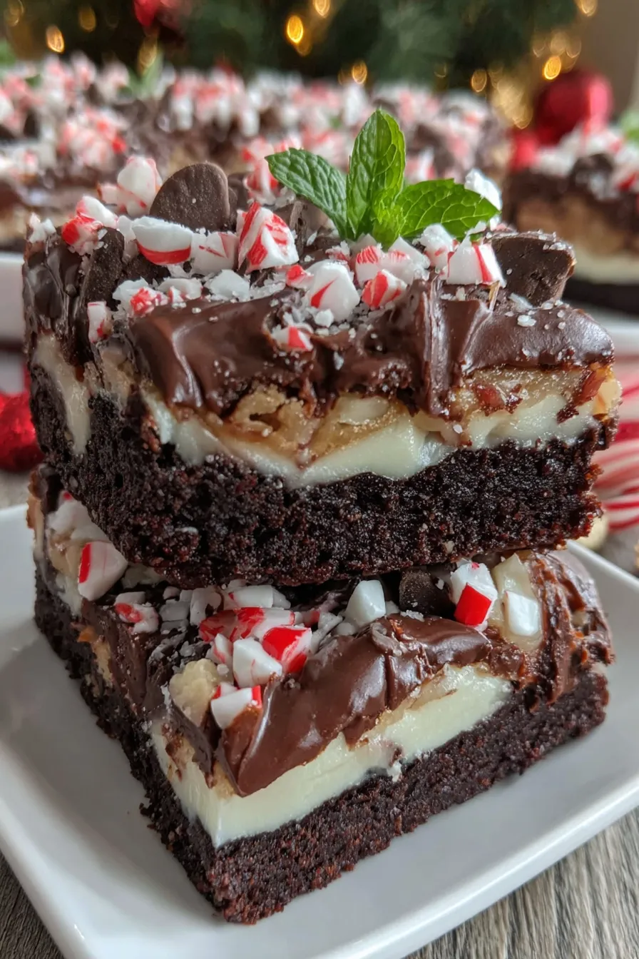 Close-up peppermint brittle shards