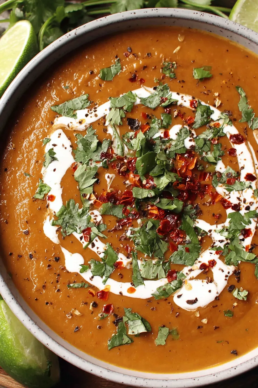 Roasted plum tomatoes and pinto bean soup in a pot