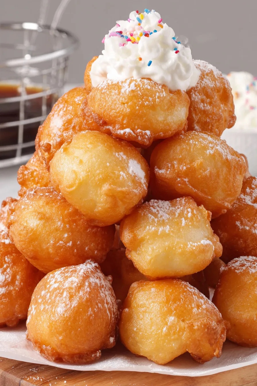 Bowl with pancake batter and frozen marshmallows