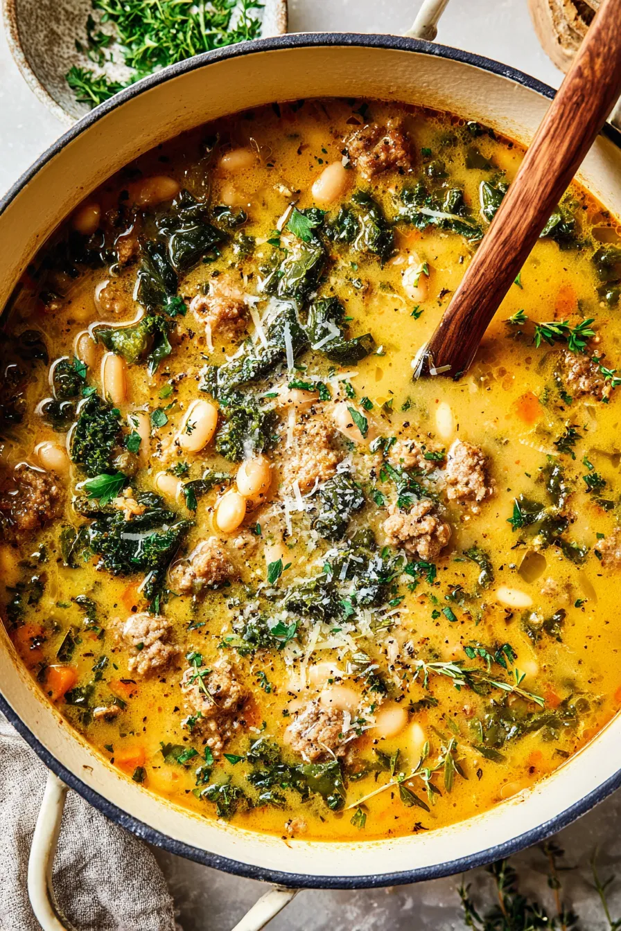 Ingredients for soup laid out on counter
