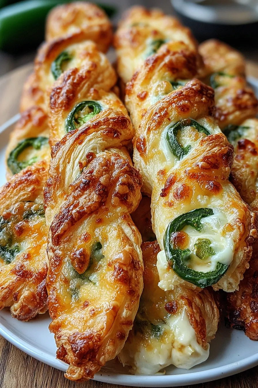 Jalapeno popper twists on parchment